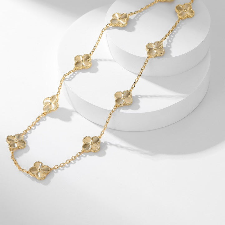 [ELAN LUXE]CLOVER 10 MOTIFS LASER NECKLACE