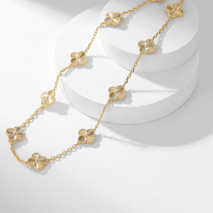 [ELAN LUXE]CLOVER 10 MOTIFS LASER NECKLACE