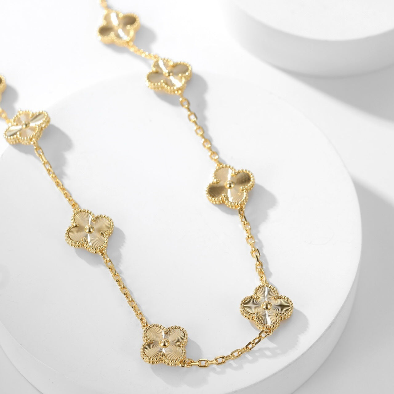 [ELAN LUXE]CLOVER 10 MOTIFS LASER NECKLACE