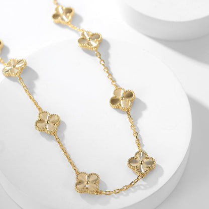 [ELAN LUXE]CLOVER 10 MOTIFS LASER NECKLACE
