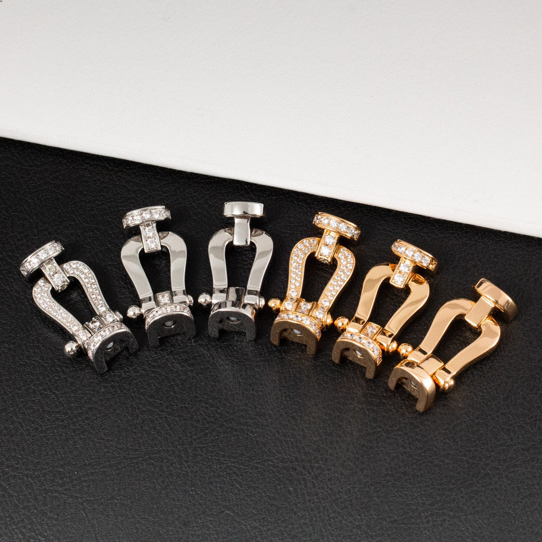 [ELAN LUXE]FORCE LARGE HORSESHOE HALF DIAMOND BRACELET GOLD