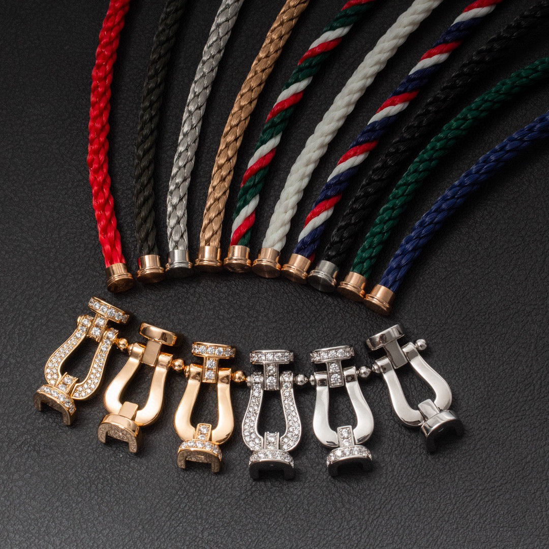 [ELAN LUXE]FORCE LARGE HORSESHOE FULL DIAMOND BRACELET GOLD