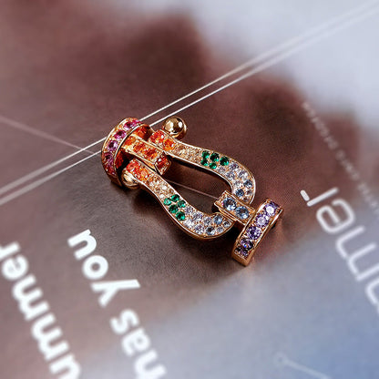[ELAN LUXE]FORCE LARGE HORSESHOE  COLORED DIAMOND BRACELET ROSE GOLD