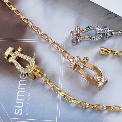 [ELAN LUXE]FORCE LARGE HORSESHOE CLASP  METAL BRACELET