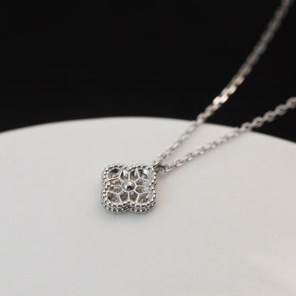 [ELAN LUXE]CLOVER MINI 9.5MM PENDANT DIAMOND NECKLACE