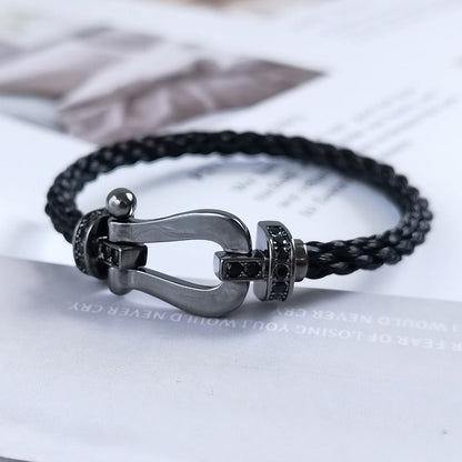 [ELAN LUXE]FORCE LARGE SERIES HORSESHOE BLACK SAMURAI BRACELET