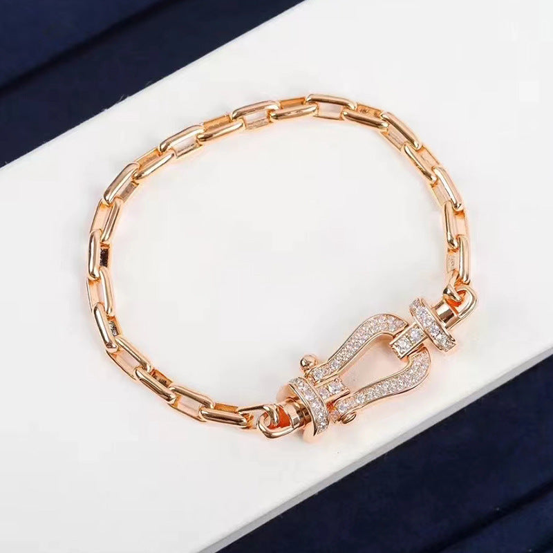 [ELAN LUXE]FORCE LARGE HORSESHOE CLASP  METAL BRACELET