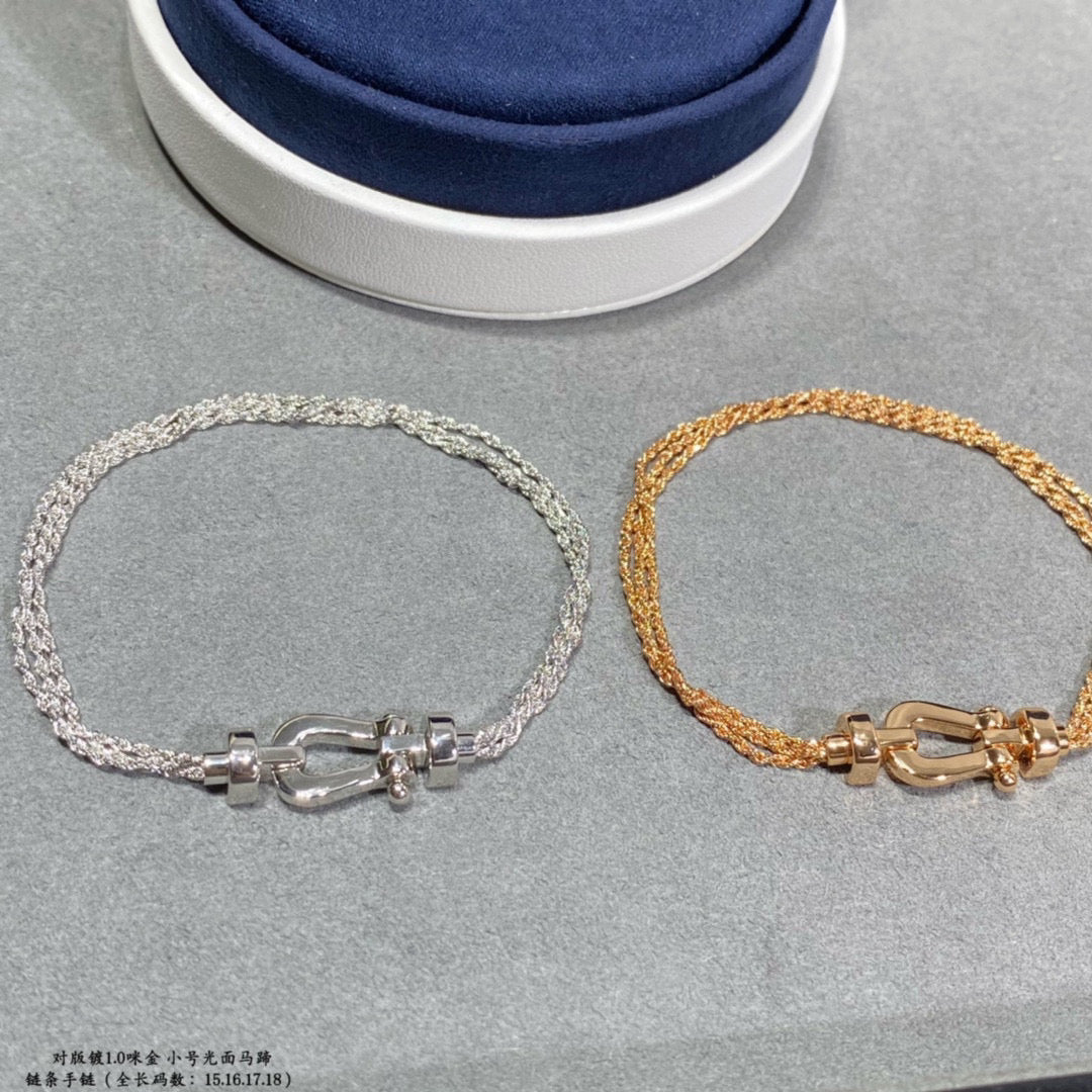 [ELAN LUXE]FORCE SMALL HORSESHOE  DIAMOND CHAIN ROPE BRACELET