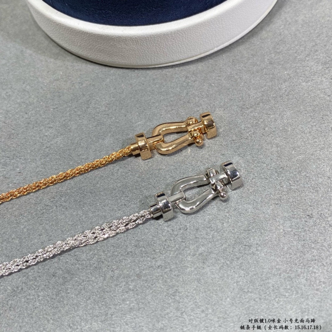 [ELAN LUXE]FORCE SMALL HORSESHOE  DIAMOND CHAIN ROPE BRACELET