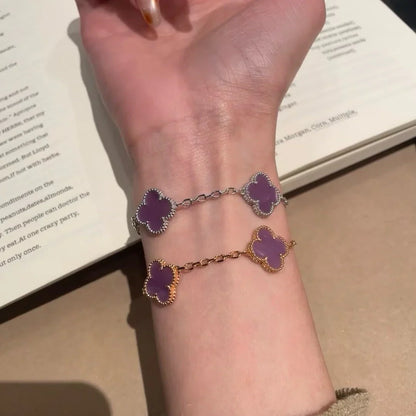 [ELAN LUXE] CLOVER 5 MOTIF VIOLET BRACELET COLLECTION