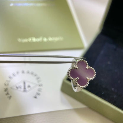 [ELAN LUXE]CLOVER  PURPLE VIOLET RING