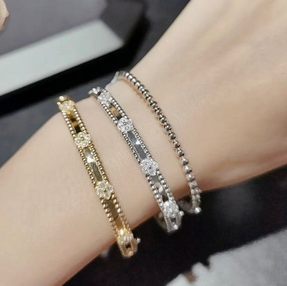 [ELAN LUXE]CLOVER BRACELET 4MM DIAMONDS