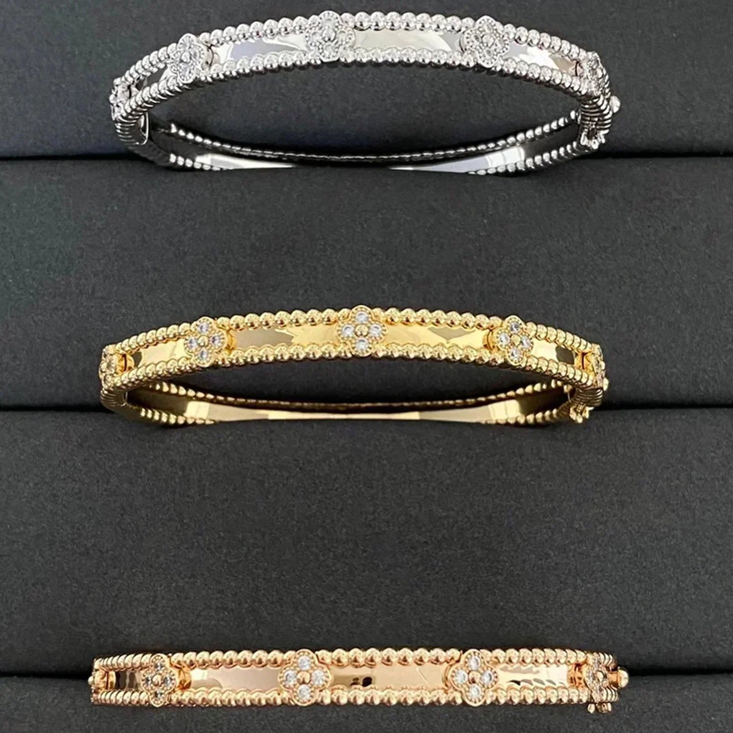 [ELAN LUXE]CLOVER BRACELET 4MM DIAMONDS