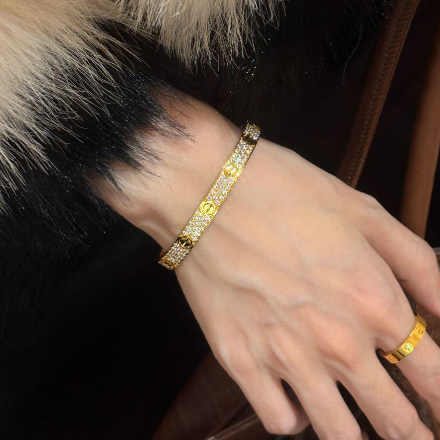 [ELAN LUXE]LOVE BRACELET 6.1MM DIAMOND-PAVED