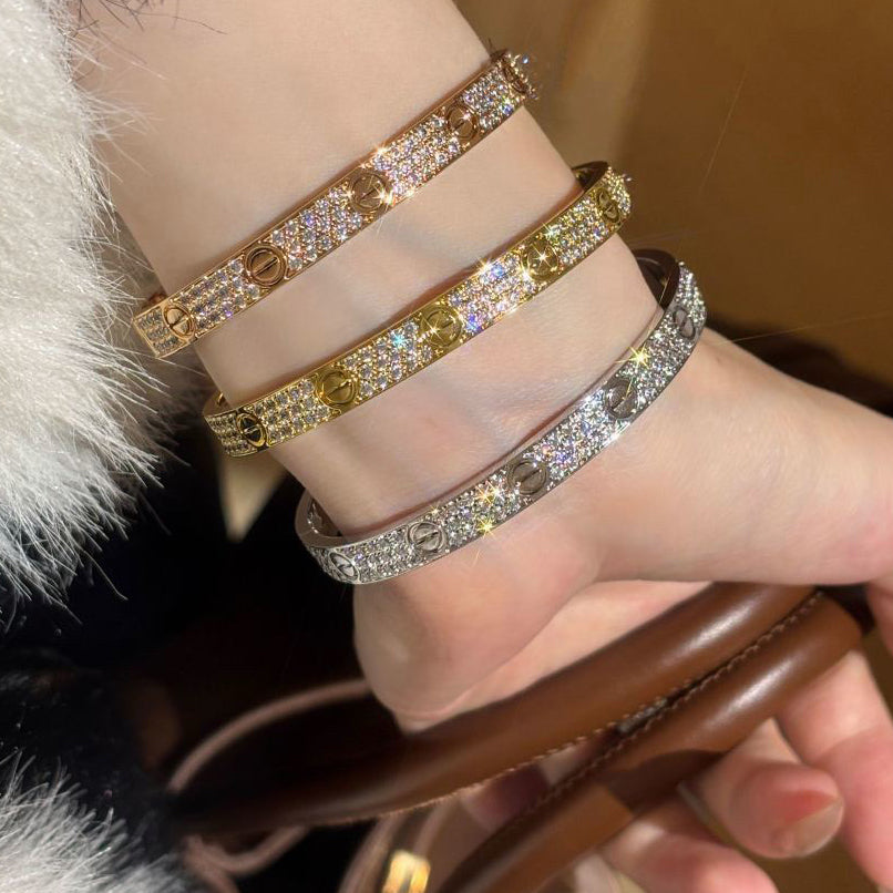 [ELAN LUXE]LOVE BRACELET 6.1MM DIAMOND-PAVED