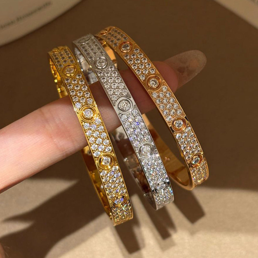 [ELAN LUXE]LOVE BRACELET 6.1MM DIAMOND-PAVED 10 BIG DIAMONDS