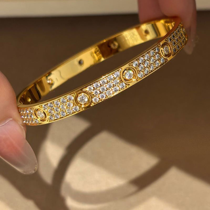[ELAN LUXE]LOVE BRACELET 6.1MM DIAMOND-PAVED 10 BIG DIAMONDS