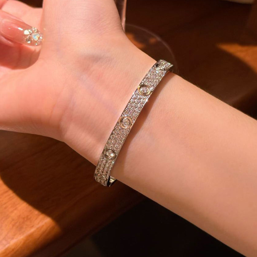 [ELAN LUXE]LOVE BRACELET 6.1MM DIAMOND-PAVED 10 BIG DIAMONDS