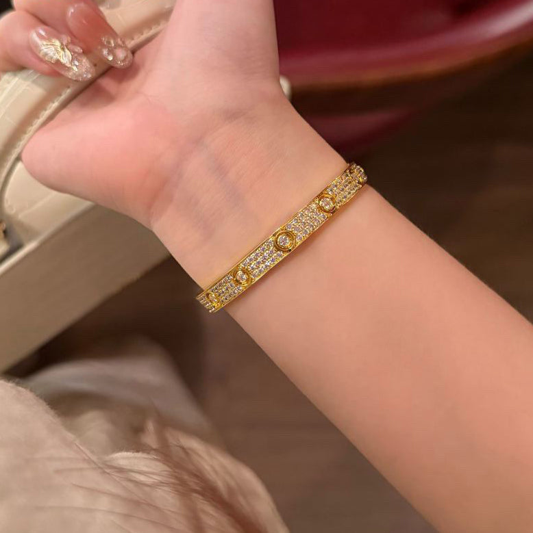 [ELAN LUXE]LOVE BRACELET 6.1MM DIAMOND-PAVED 10 BIG DIAMONDS