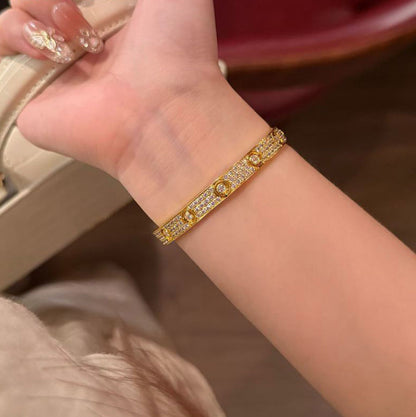 [ELAN LUXE]LOVE BRACELET 6.1MM DIAMOND-PAVED 10 BIG DIAMONDS