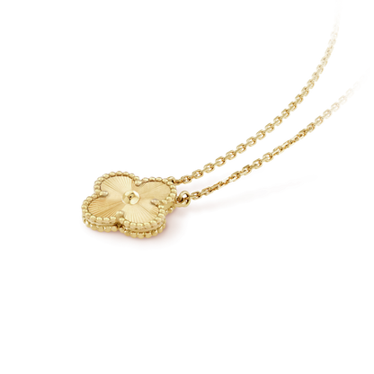 [ELAN LUXE]CLOVER 15MM LASER NECKLACE