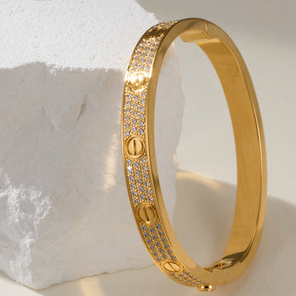 [ELAN LUXE]LOVE BRACELET 6.1MM DIAMOND-PAVED