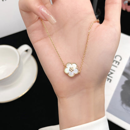 [ELAN LUXE]LUCKY WHITE MOP PLUM BLOSSOM  BRACELET