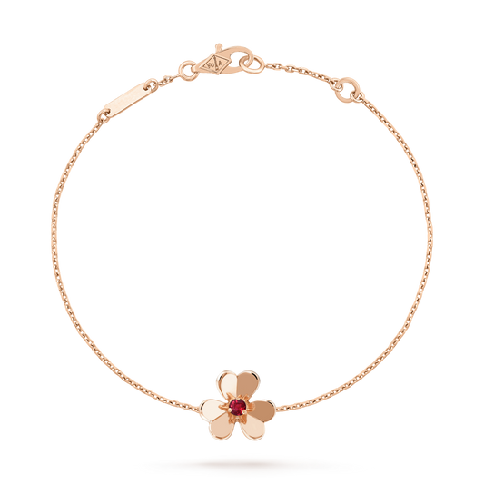 [ELAN LUXE]FRIVOLE GOLD FLOWER PINK MALACHITE BRACELET