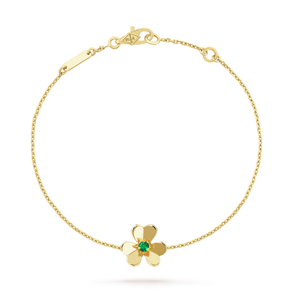 [ELAN LUXE]FRIVOLE GOLD FLOWER PINK MALACHITE BRACELET