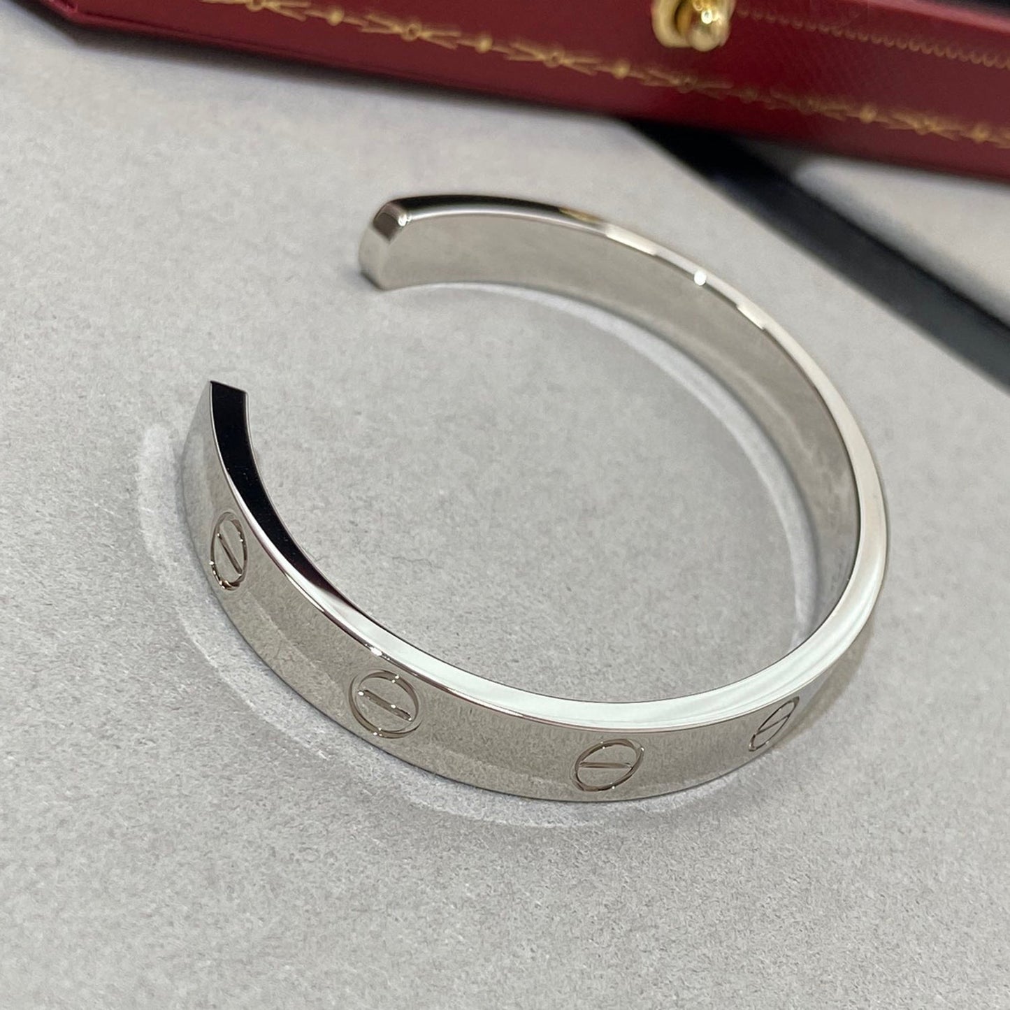 [ELAN LUXE]LOVE BRACELET 6.1MM 1 DIAMOND OPEN CUFF
