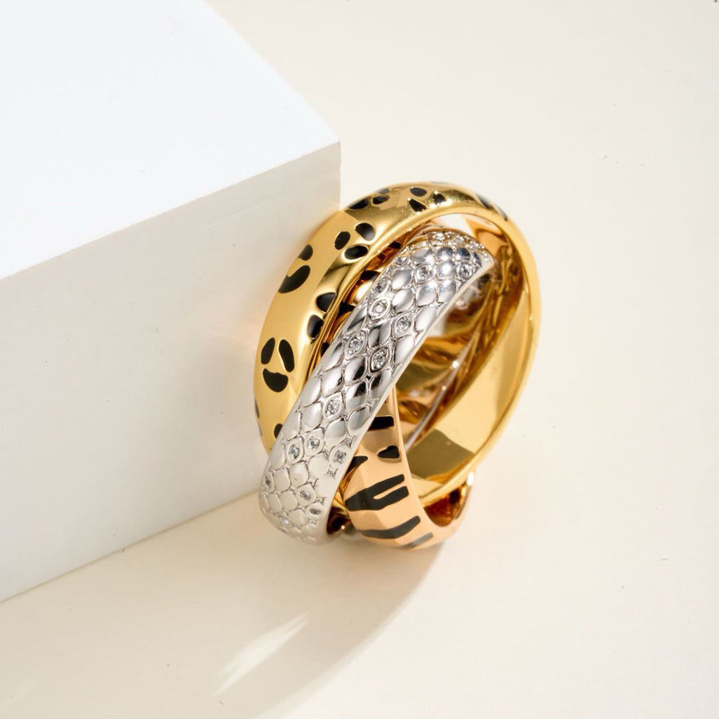 [ELAN LUXE] TRINITY  RING LEOPARD PRINT