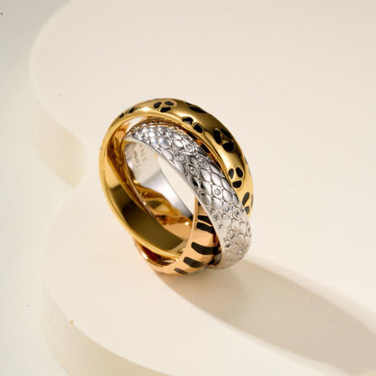 [ELAN LUXE] TRINITY  RING LEOPARD PRINT