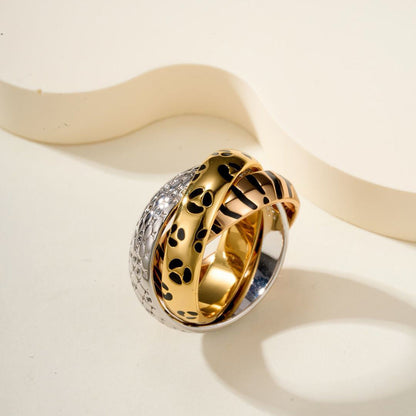 [ELAN LUXE] TRINITY  RING LEOPARD PRINT