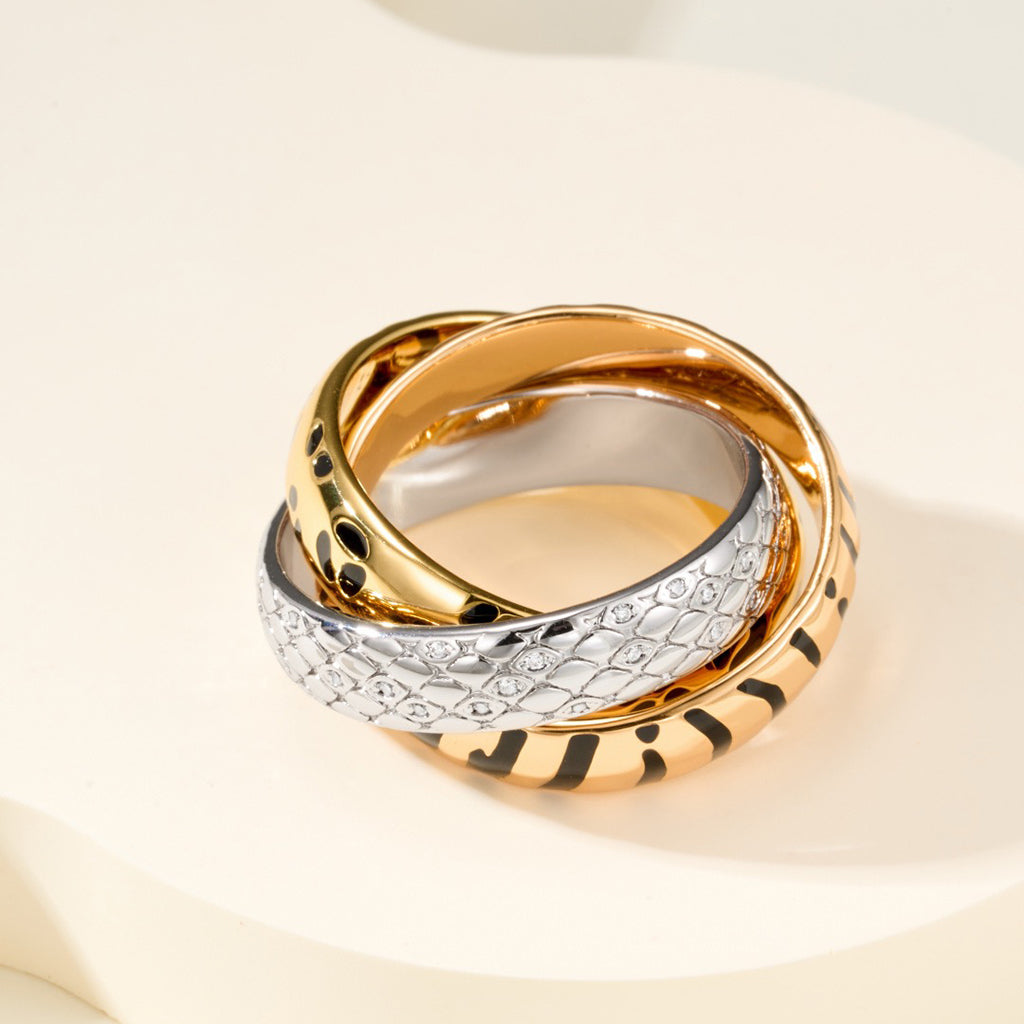 [ELAN LUXE]TRINITY  RING LEOPARD PRINT