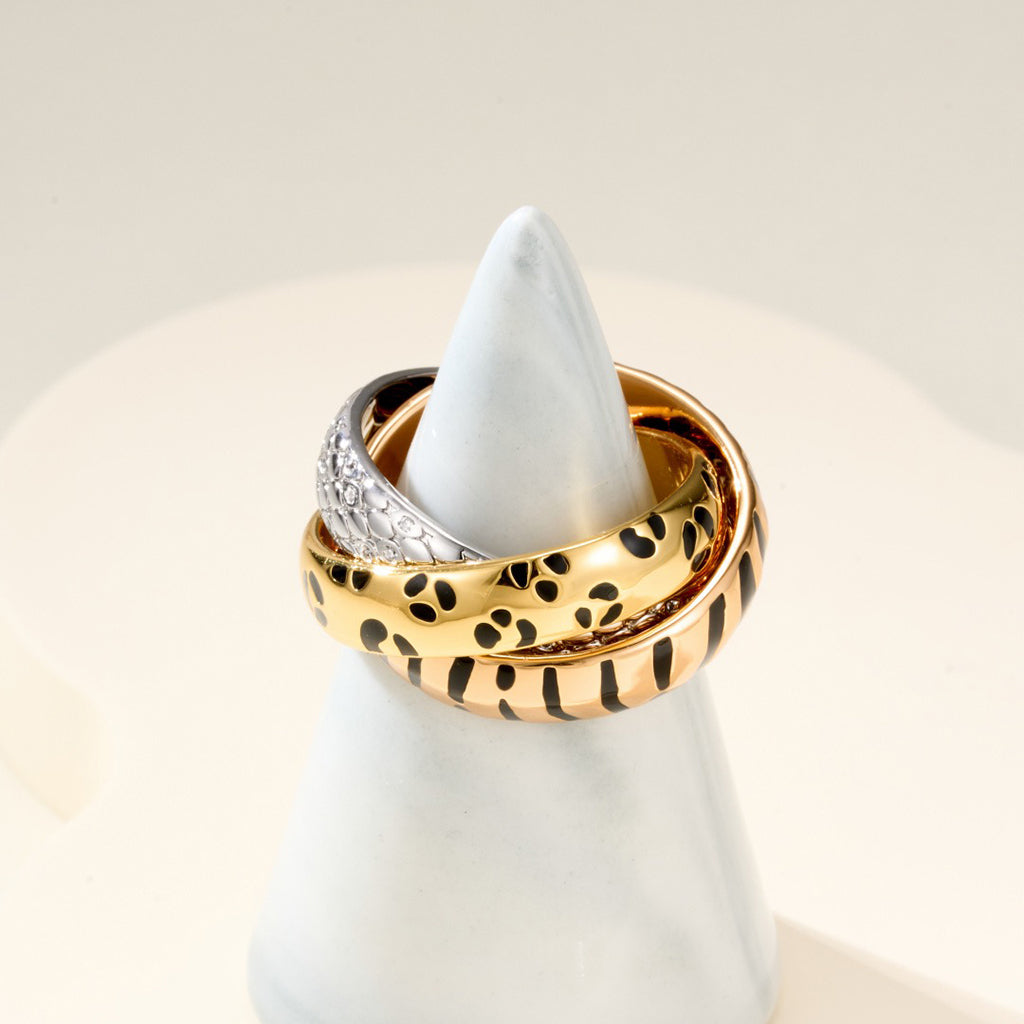 [ELAN LUXE] TRINITY  RING LEOPARD PRINT