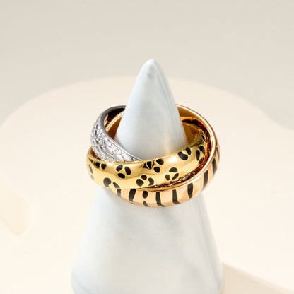[ELAN LUXE] TRINITY  RING LEOPARD PRINT
