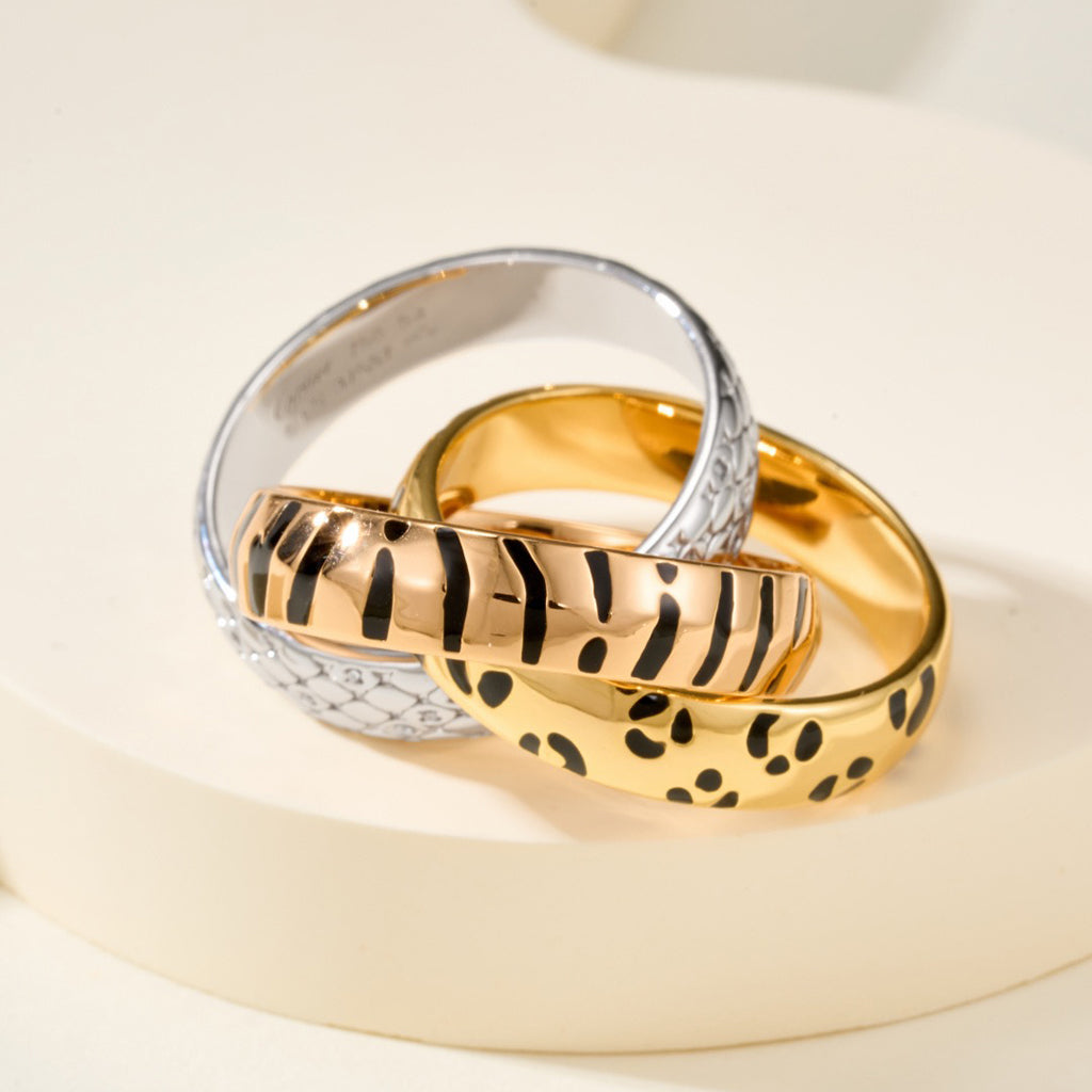 [ELAN LUXE] TRINITY  RING LEOPARD PRINT