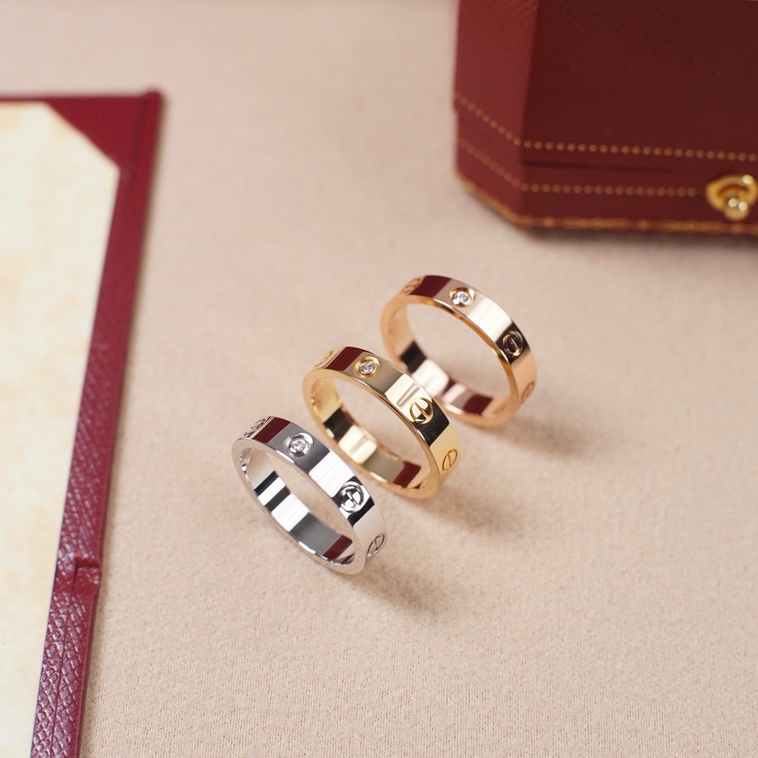 [ELAN LUXE]LOVE 4MM 1 DIAMOND RING