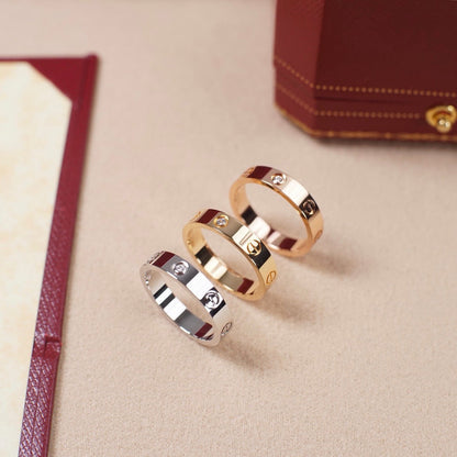 [ELAN LUXE]LOVE 4MM 1 DIAMOND RING