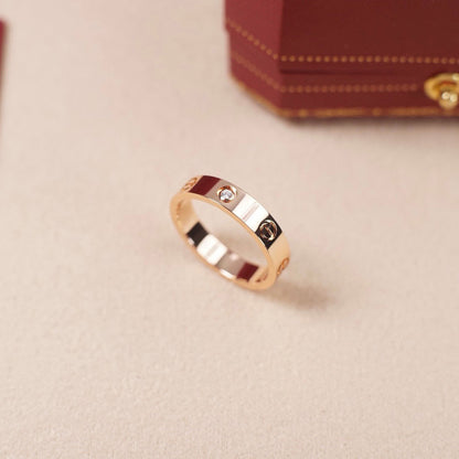 [ELAN LUXE]LOVE 4MM 1 DIAMOND RING