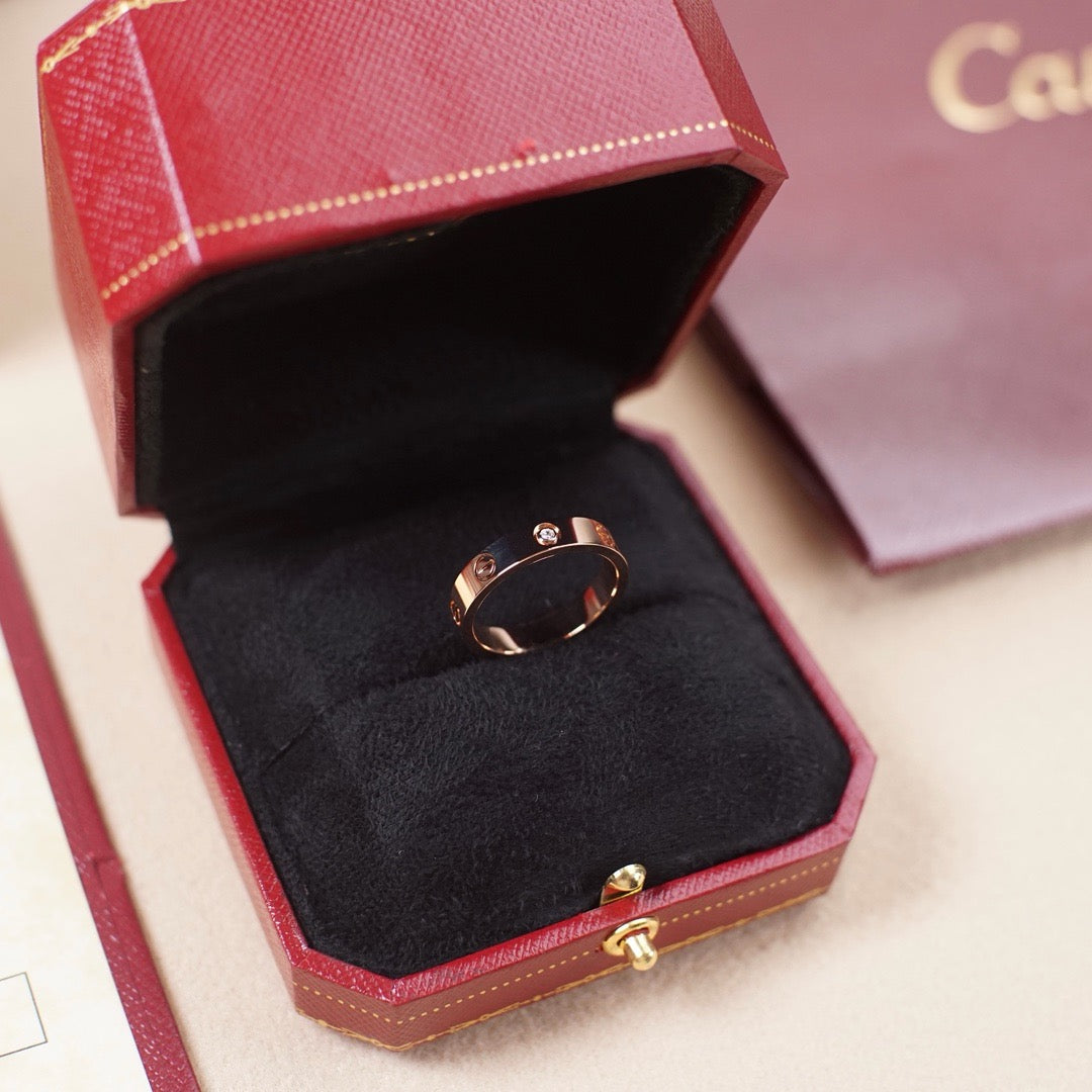 [ELAN LUXE]LOVE 4MM 1 DIAMOND RING