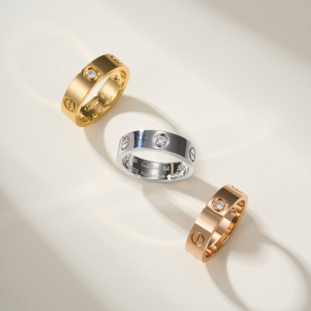 [ELAN LUXE]LOVE 4MM 1 DIAMOND RING