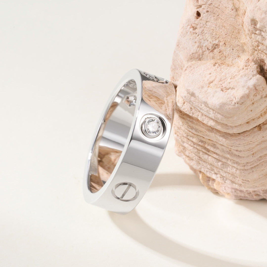 [ELAN LUXE]LOVE 4MM 1 DIAMOND RING
