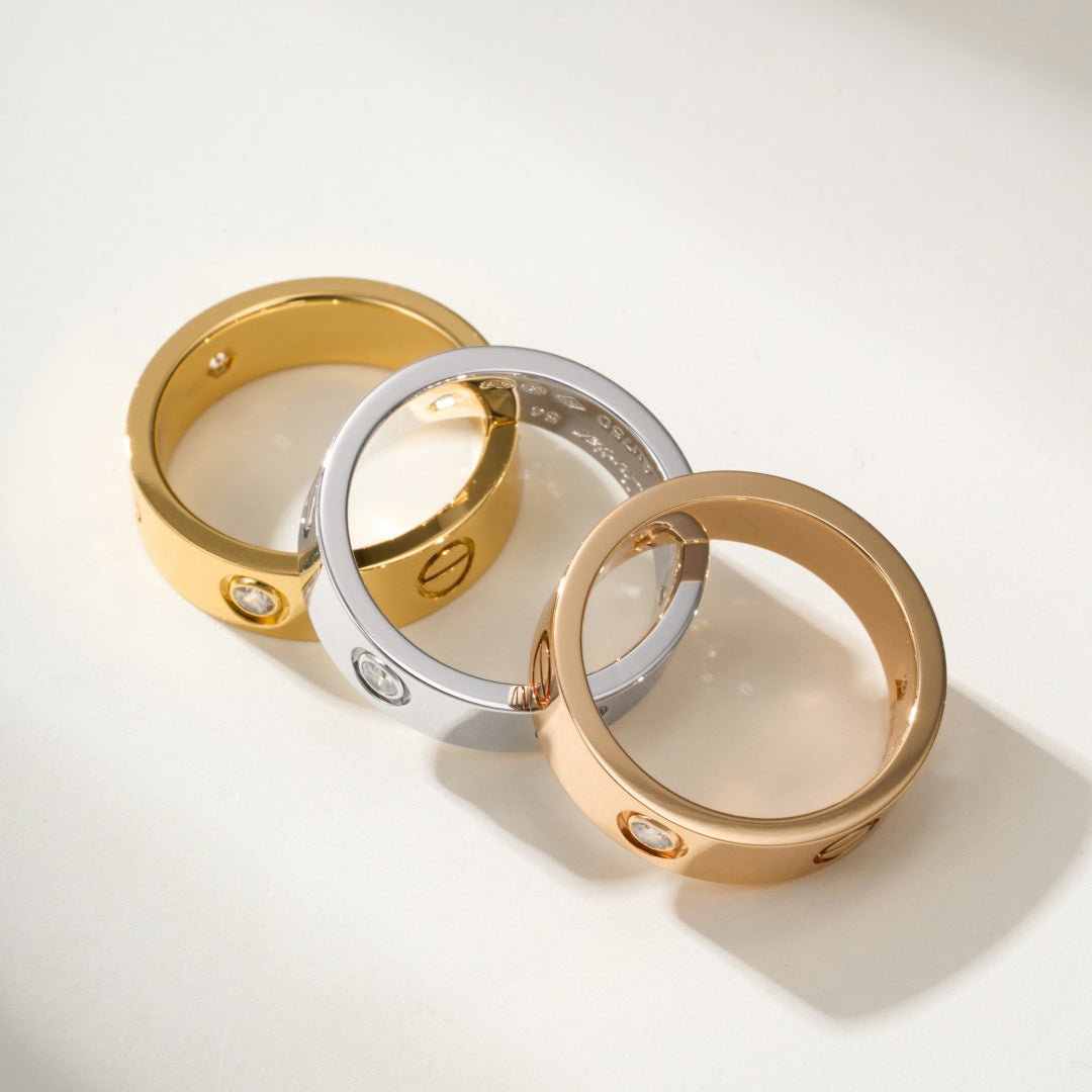 [ELAN LUXE]LOVE 4MM 1 DIAMOND RING