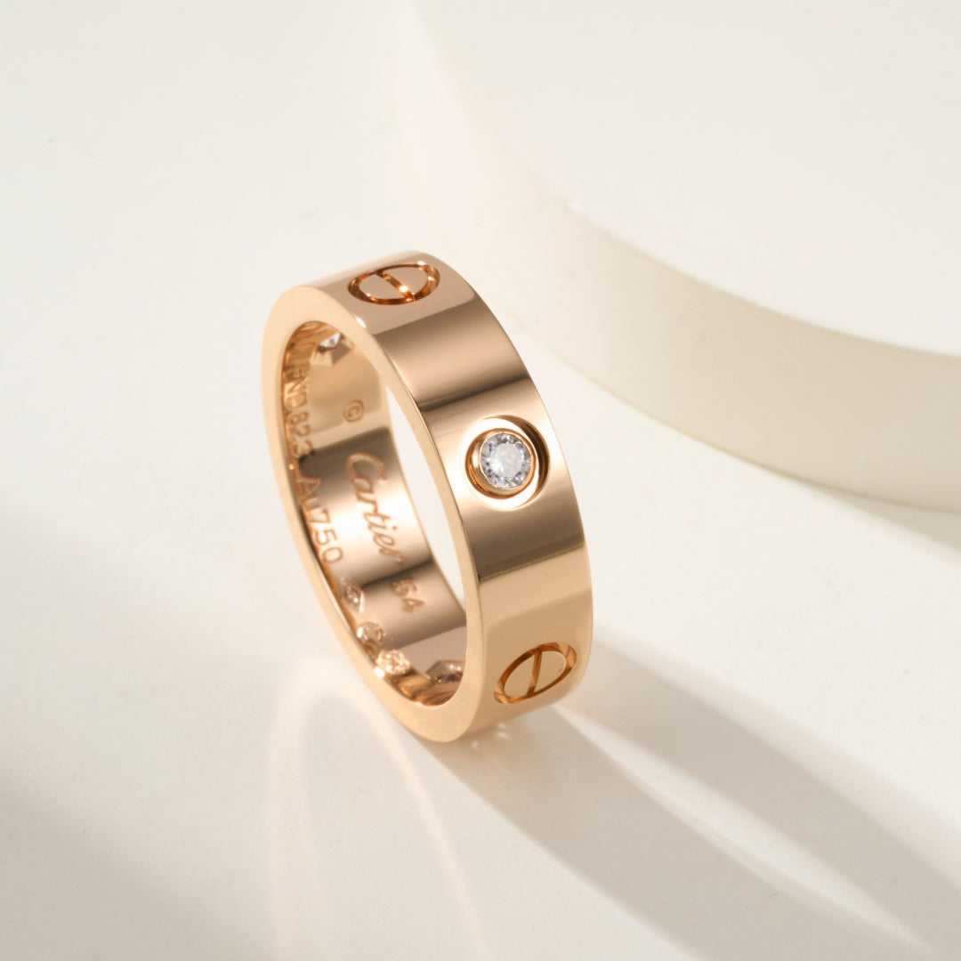 [ELAN LUXE]LOVE 4MM 1 DIAMOND RING