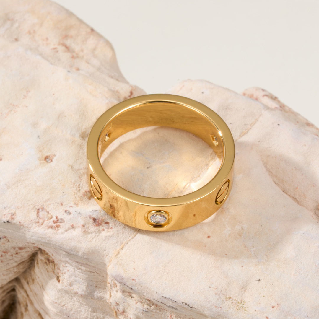 [ELAN LUXE]LOVE 4MM 1 DIAMOND RING