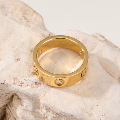 [ELAN LUXE]LOVE 4MM 1 DIAMOND RING