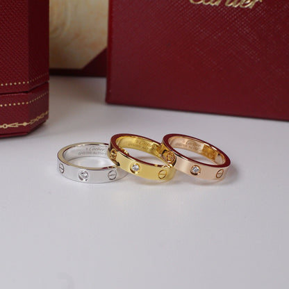 [ELAN LUXE]LOVE 4MM 1 DIAMOND RING