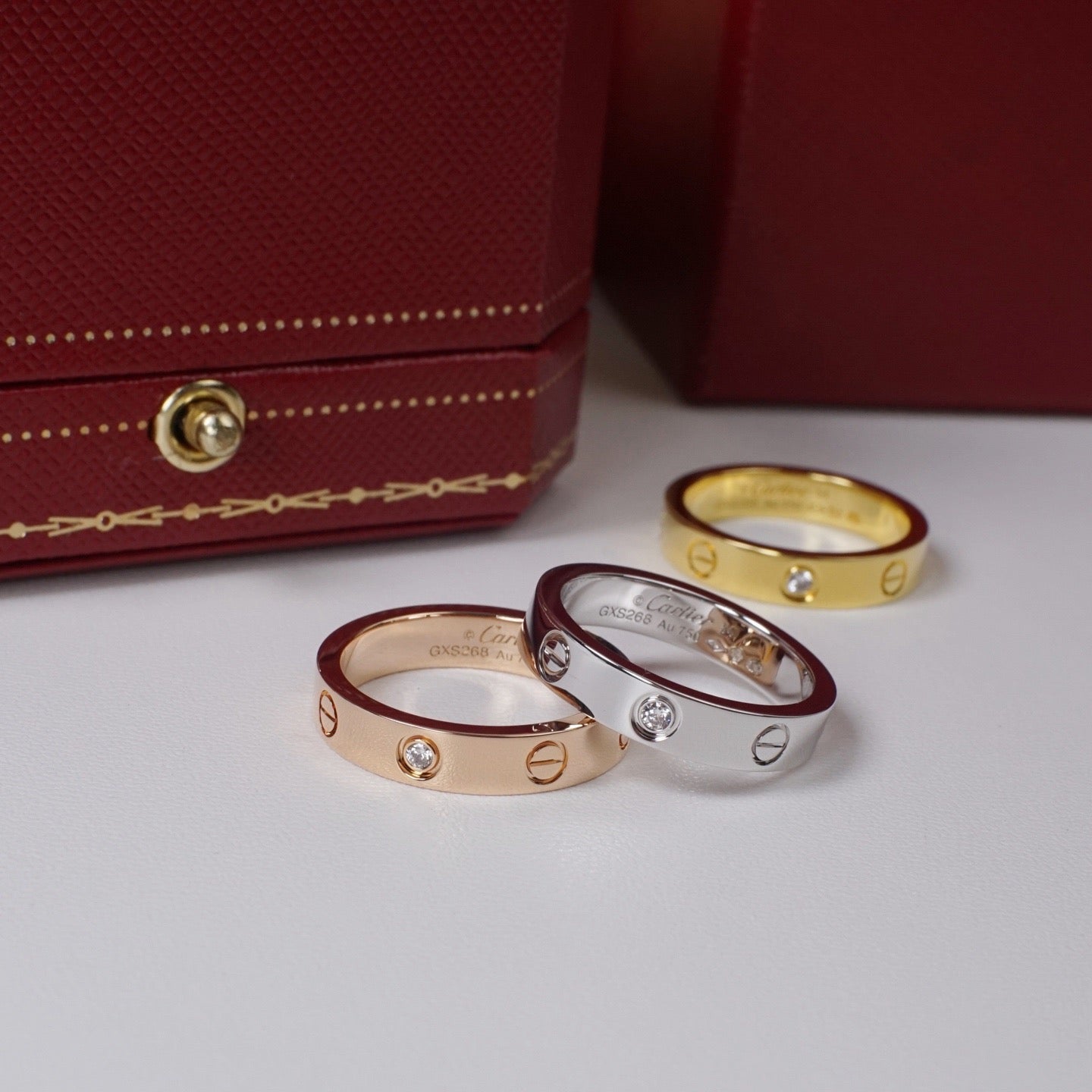 [ELAN LUXE]LOVE 4MM 1 DIAMOND RING
