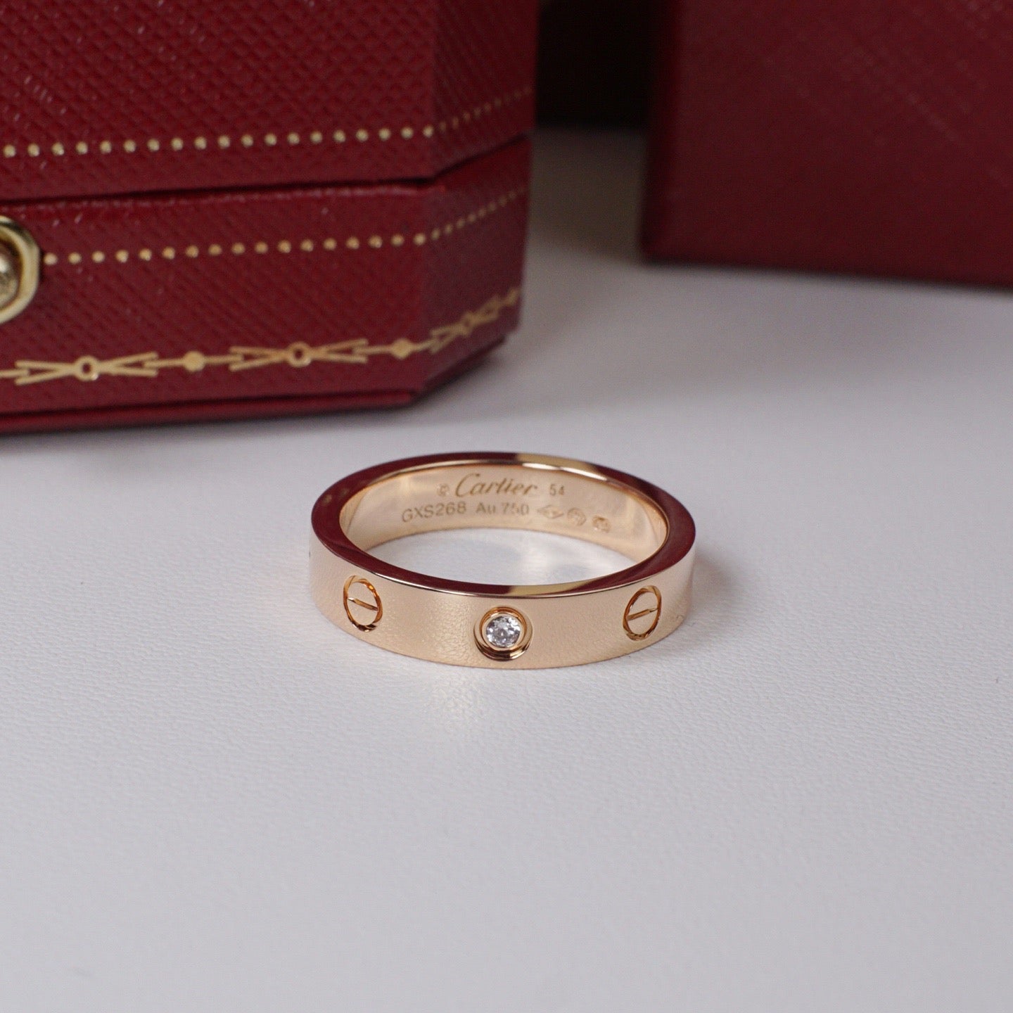 [ELAN LUXE]LOVE 4MM 1 DIAMOND RING